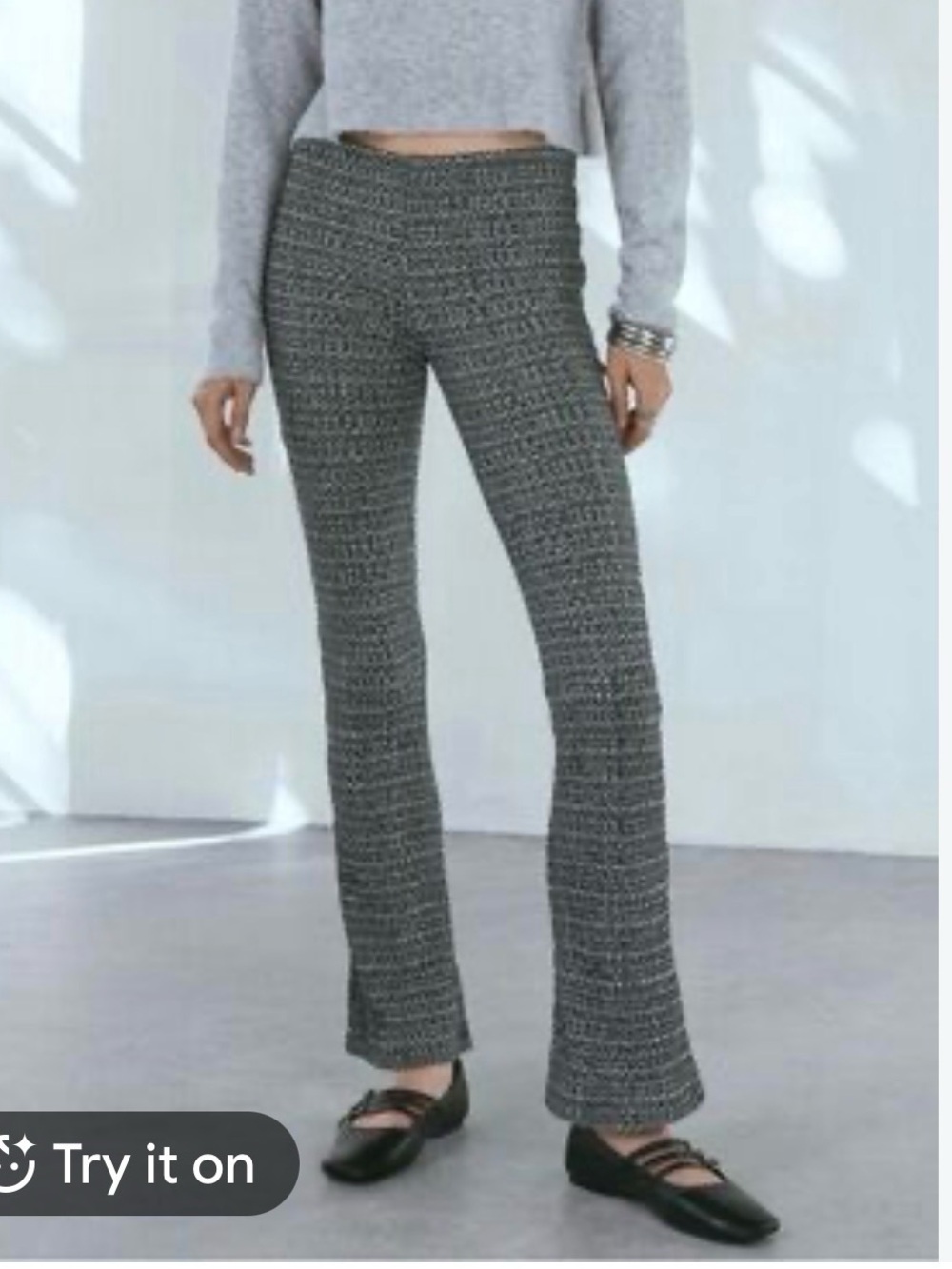 Urban Outfitters Gray Knit Flare Pants